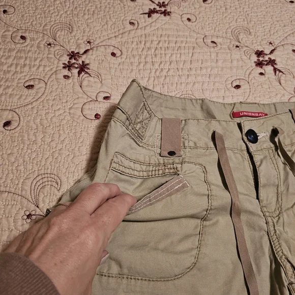 Union Bay Lightweight Shorts Tan Beige 100% Cotton Size 9 - Picture 13 of 14